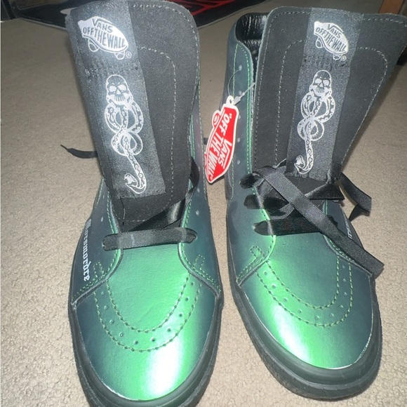 Vans Other - RARE MENS Harry Potter Vans Iridescent Green Sneakers